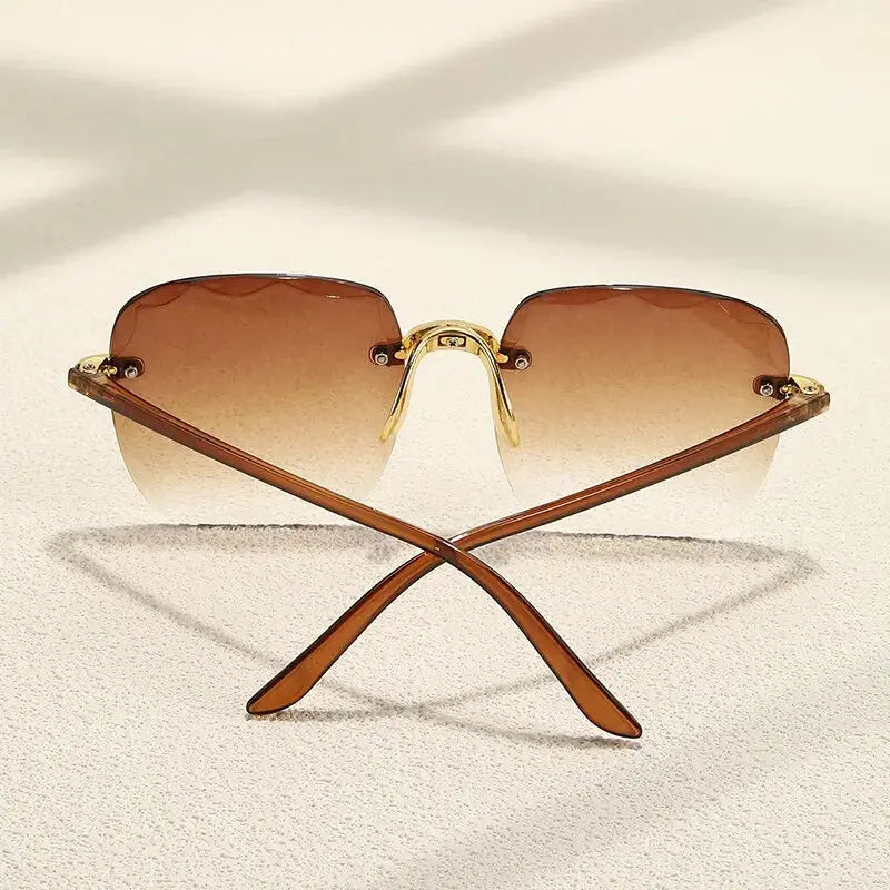 Square Frameless Classic Gradient Women Sunglasses - Suncollections