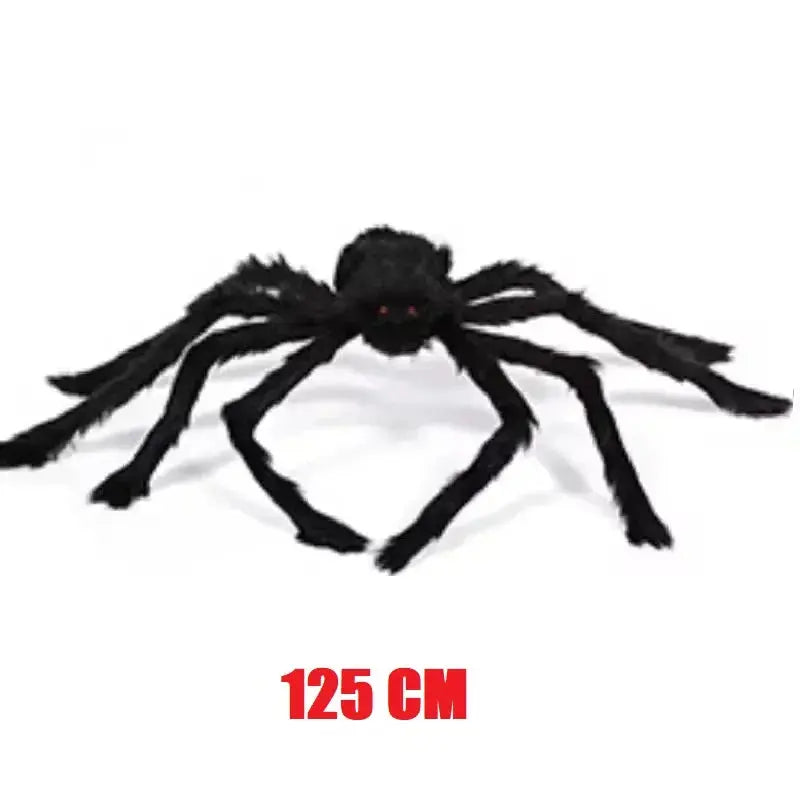 Halloween Big Plush Spider Horror Halloween Decoration Party Prop Outdoor Giant Spider Decor 30-200cm Chamber Prank Black Spider Suncollections