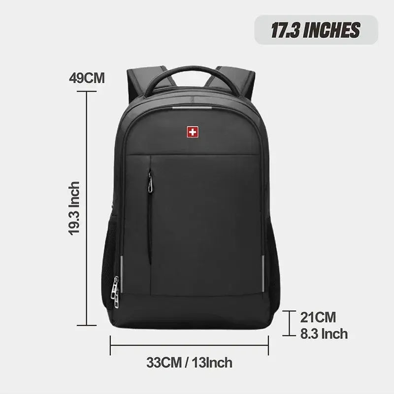 SWISS Men Laptop Backpack Waterproof Anti Theft USB Bag Large Capacity Fashion School Backpack Travel Backpack Back Pack Mochila - Suncollections