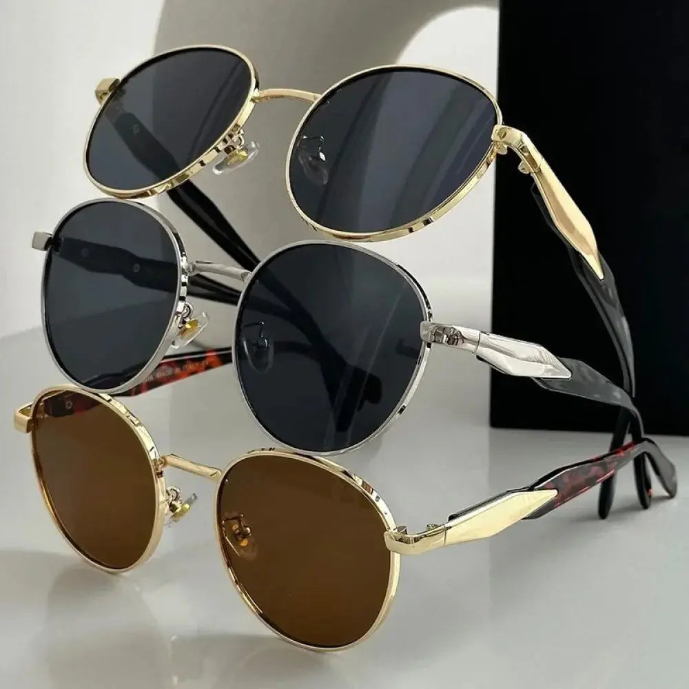 Vintage Round Metal Sunglasses Women New Fashion Retro UV400 - Suncollections