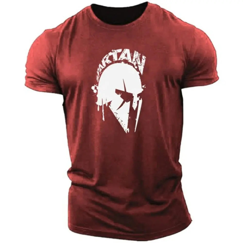 Men's T-shirt Spartan Warrior 3d Print Oversized T-shirt Summer Crewneck Short Sleeves High Quality Garment Loose Breathable Top - Suncollections
