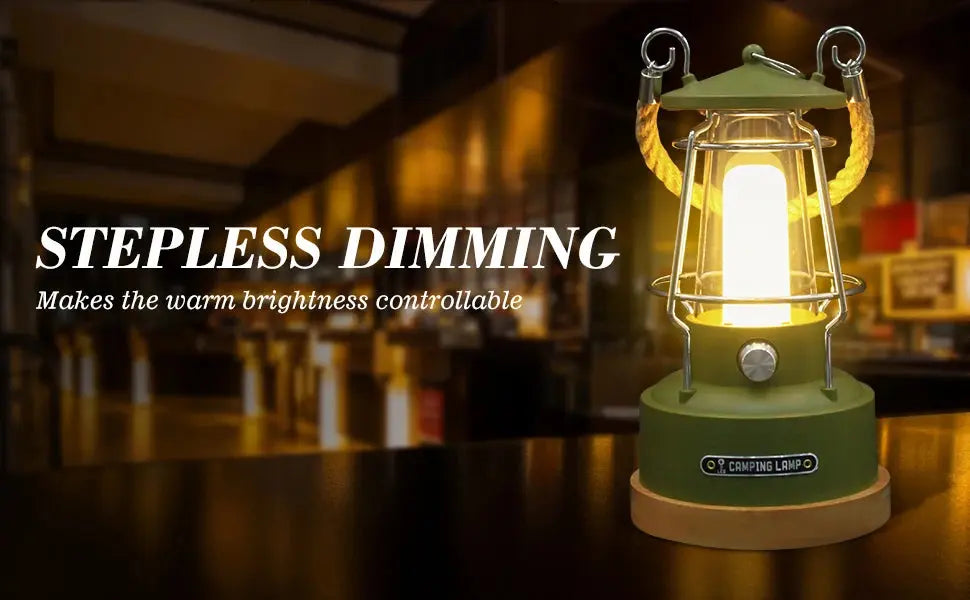 VN Retro Handle Camping Lantern Rechargeable Dimmable LED Vintage Lanterns Battery Powered Waterproof LED Retro Camping Lights - Suncollections