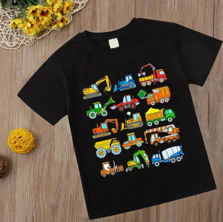 Funny cartoon car tractor T-Shirt Kids - Suncollections