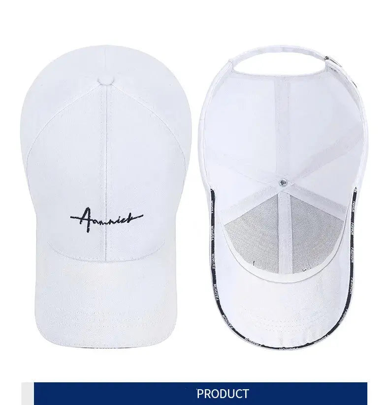 Hat Women's Korean Version Letter Embroidery Cap Baseball Cap Internet Celebrity Sports Breathable Hat Sun Hat - Suncollections