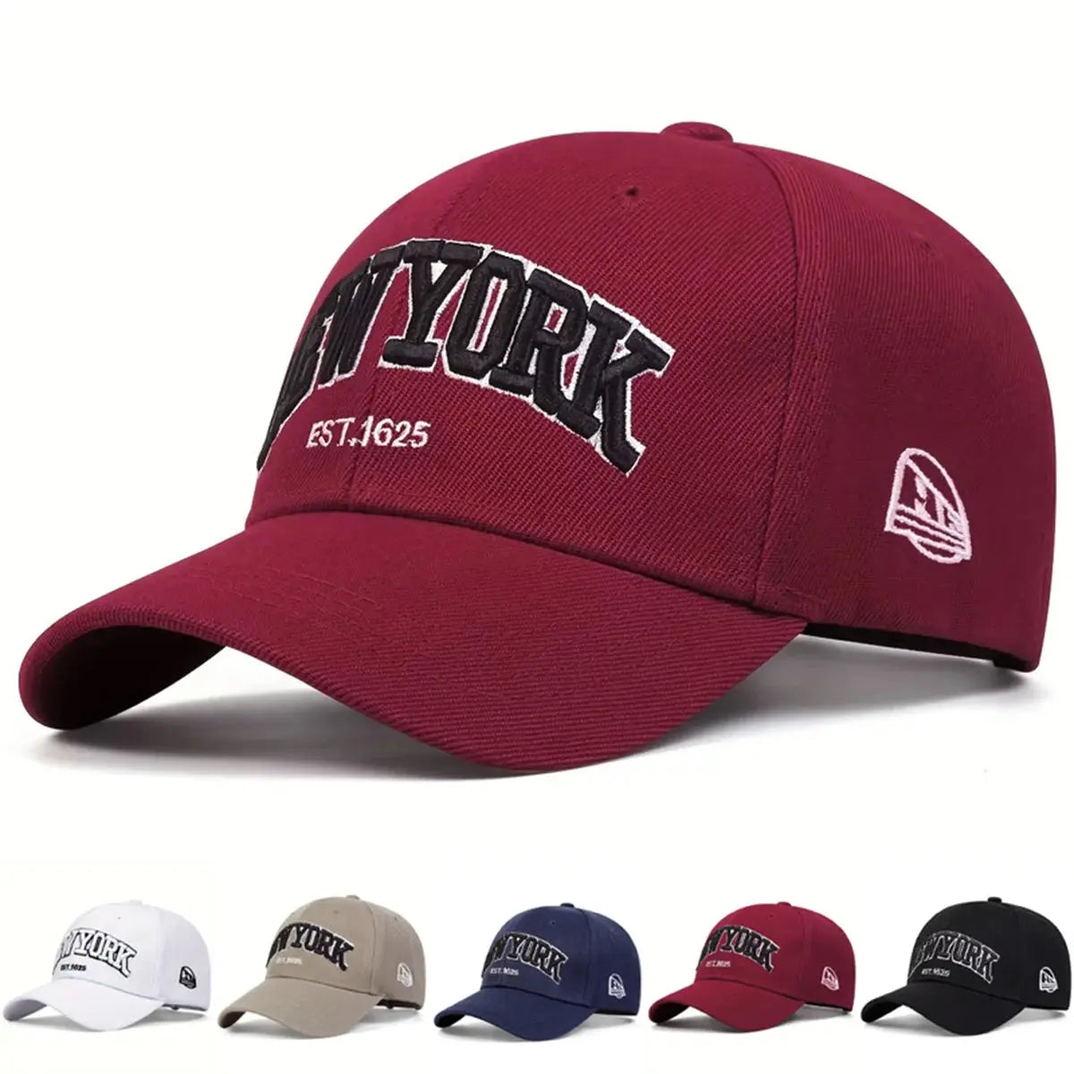 Unisex NEWYORK Letter Embroidery Baseball Caps Spring Autumn Outdoor Sunscreen Hat Adjustable Casual Trucker Hats - Suncollections