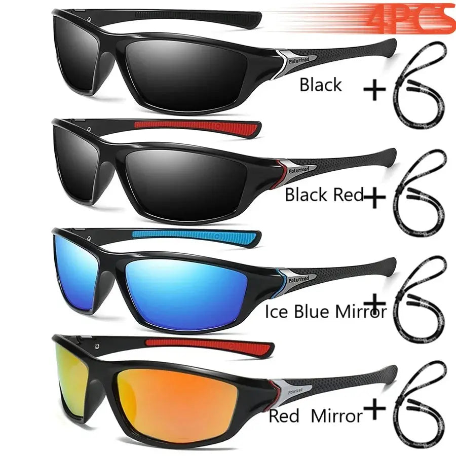 Men And Women Outdoor Sports Polarized Sunglasses With Chain Cycling Climbing Skiing Fishing Vintage Sun Glasses UV400 Eyewear - Suncollections