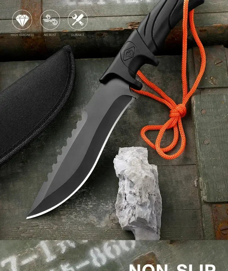 Outdoor Camping Tactical Straight Knife, Portable Outdoor Tool Knife - Suncollections