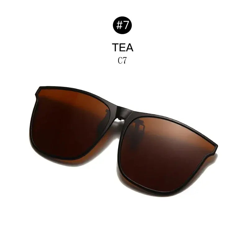 Polarized Clip On Sunglasses Men Car Driver Goggles Night Vision Glasses Anti Glare Vintage Square Glasses Oculos - Suncollections