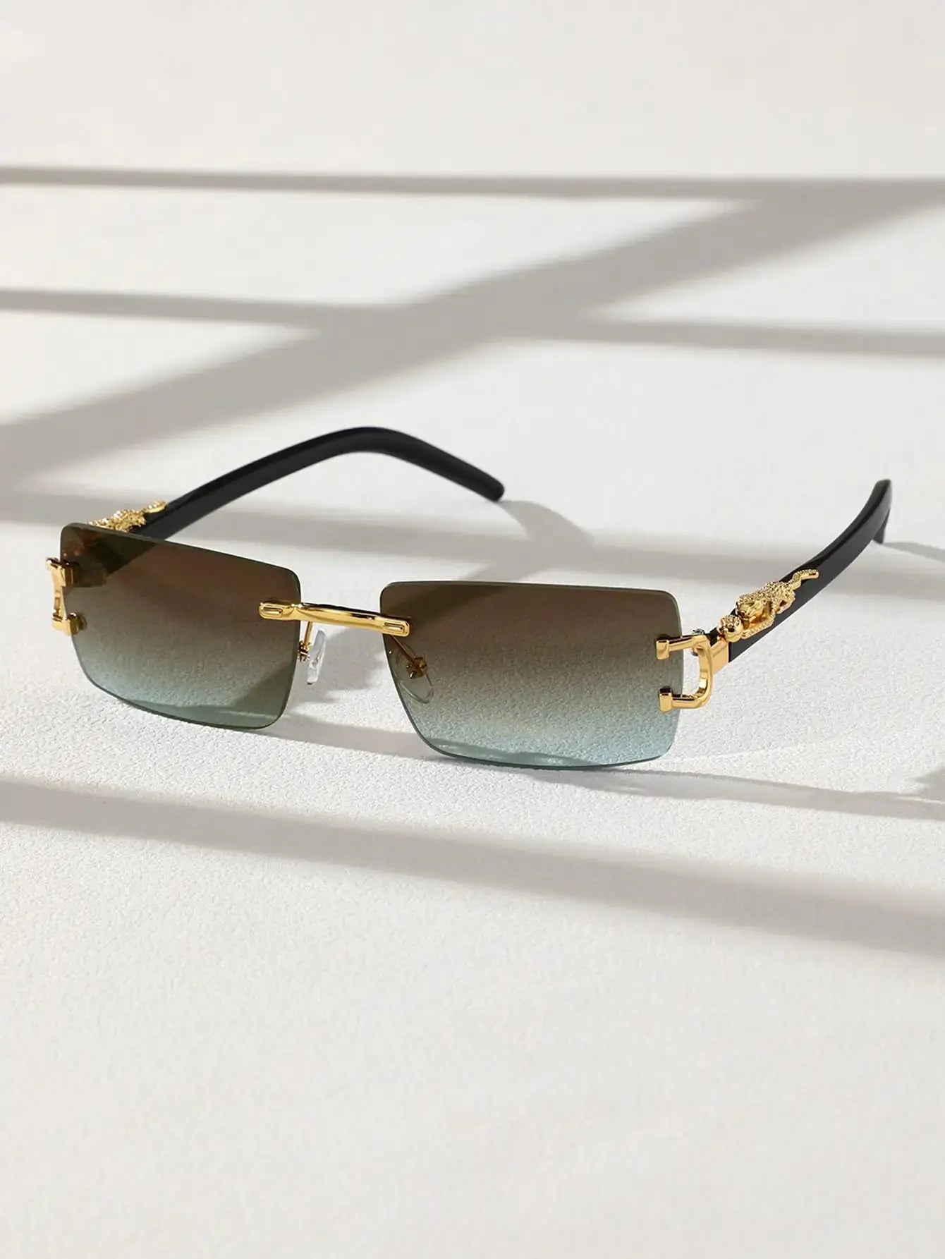 1/2 PCS Fashionable Trendy Frameless Rectangular Personalized Sunglasses For Daily Life - Suncollections