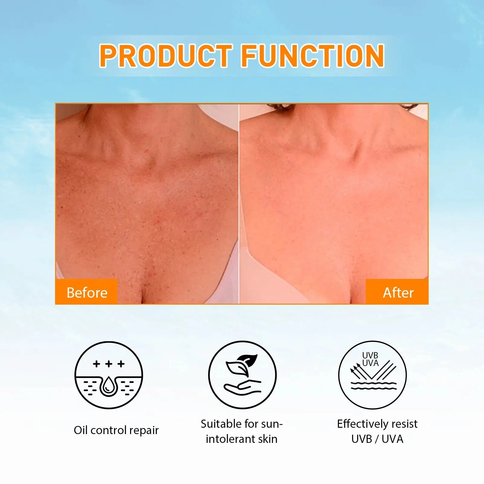 New Invisible Fluid Sunscreen SPF 50+ High Quality Water + Sweat Resistant Hydrating Moisturize Lotion Sunscreen Liquid Cream - Suncollections