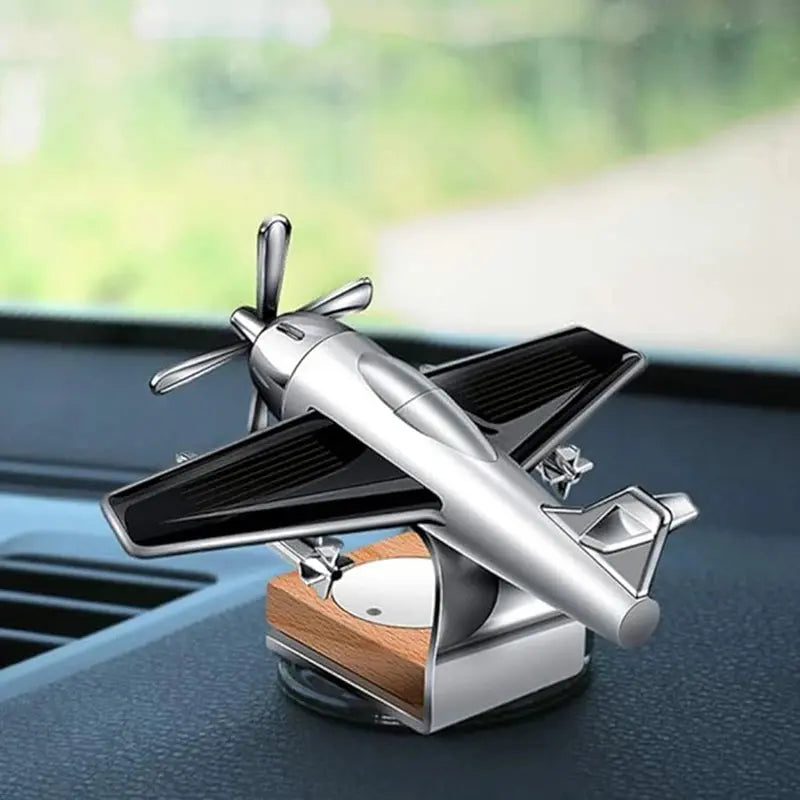 Solar Powered Rotating Aircraft Desktop Aircraft Decoration Interior Decoration Car Decoration Children's Birthday Gift-A22G - Suncollections