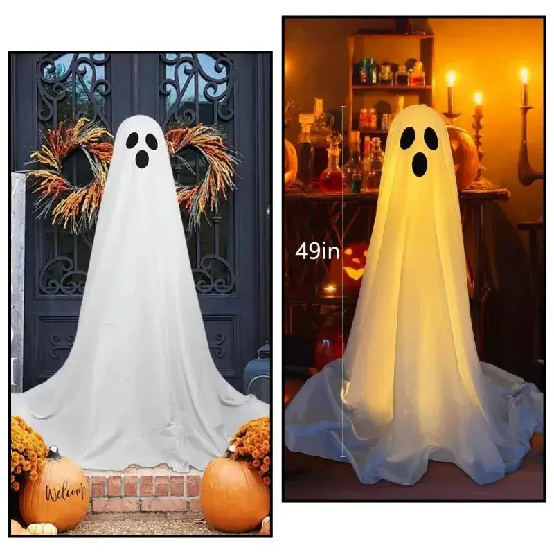 Ghost Spooky Halloween Decor Battery Light Home Ghost Front Porch Yard Courtyard Standing Halloween Horror Decoration Suncollections