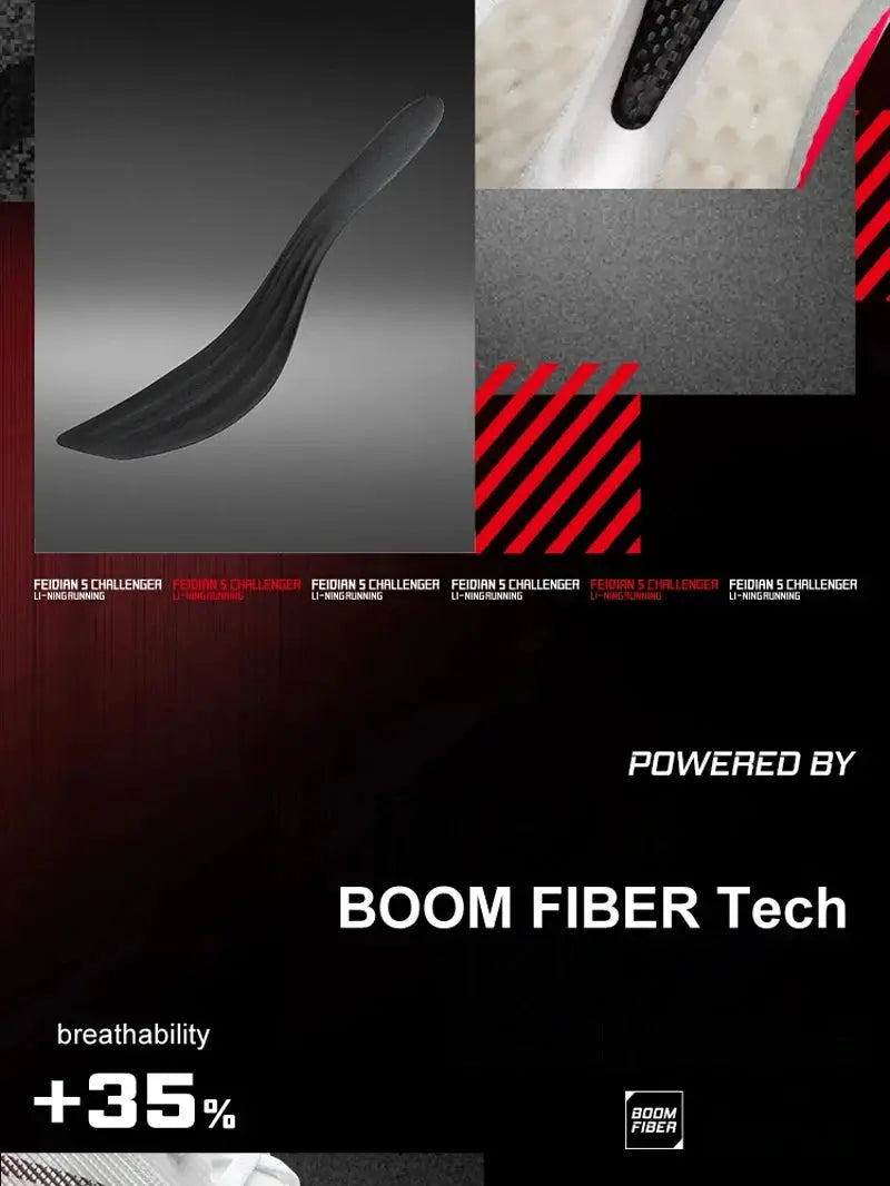 Li-Ning Women FEIDIAN 5 CHALLENGER Racing Running Shoes CARBON-FIBER PLATE BOOM Cushion Sport Shoes Breathable Sneakers ARMV002 Suncollections