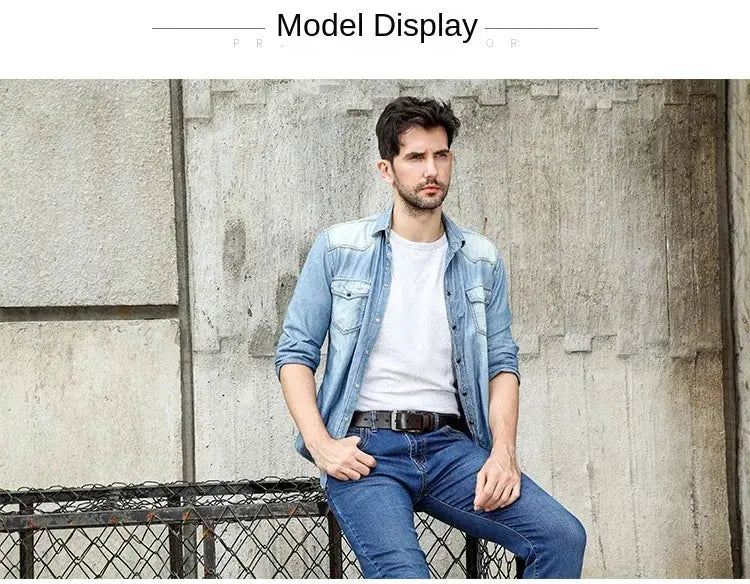 Belt men's genuine leather, genuine cowhide - Suncollections