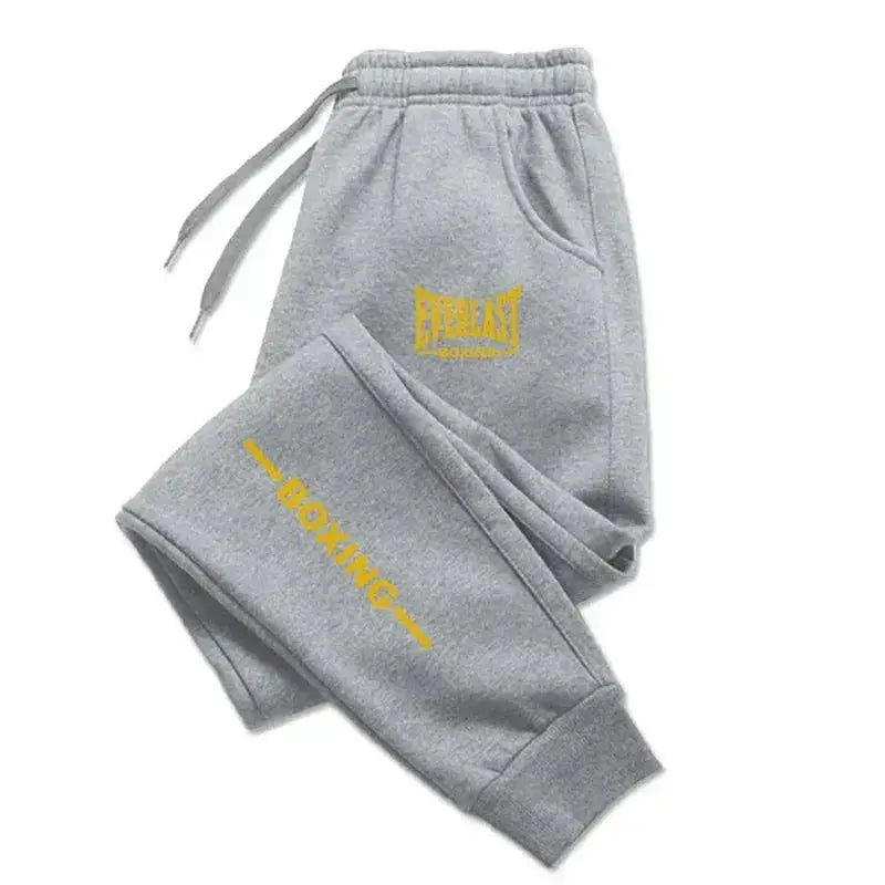 2025 Autumn Winter EVERLAST Printed Running Pants Men Women Outdoor Sports Fitness Pants Jogging Fleece Casual Sports Pants Suncollections