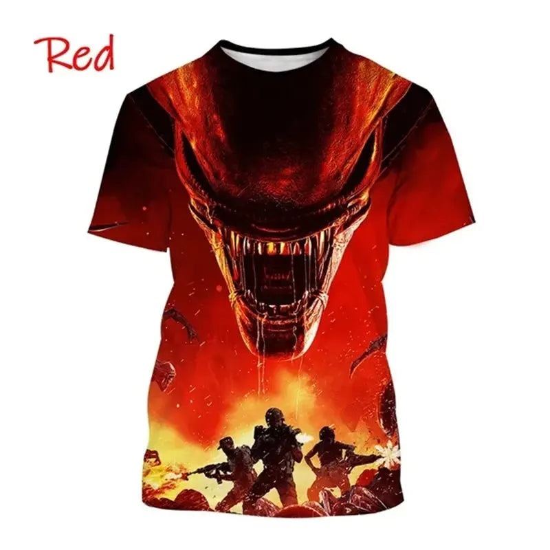 Predator Graphic T Shirt For Men Fashion Streetwear Hip Hop 3d Printed Horror Movie Alien T-shirt Summer Casual Womens Clothing - Suncollections