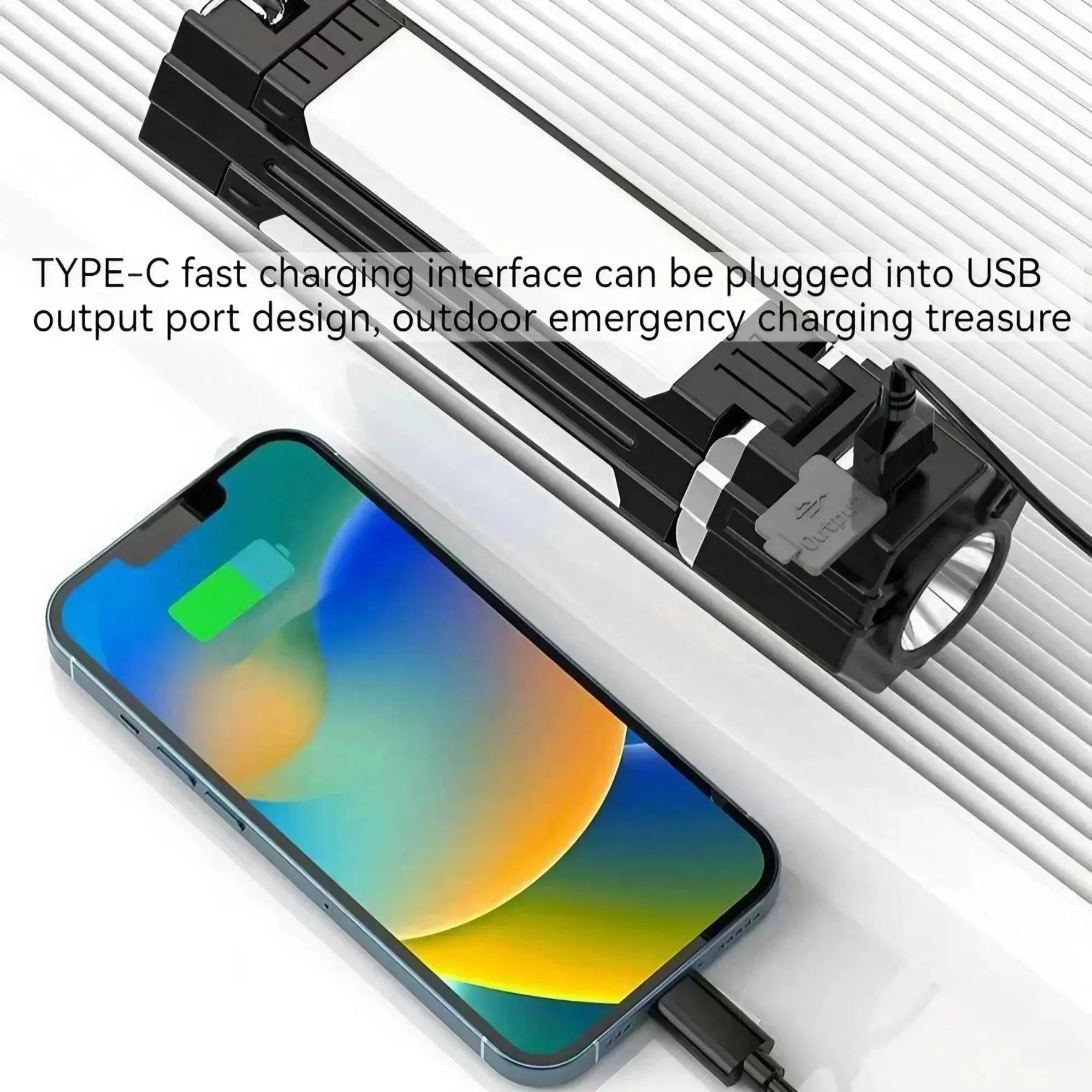 Rechargeable Outdoor Camping Light Tent Lamp Portable Foldable Flashlight Emergency Power Bank Work Floodlight - Suncollections