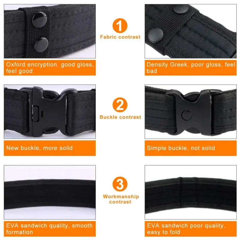 1pcs Army Style Combat Belt Quick Release Tactical Belt Fashionable Easy and Comfortable Men's Canvas Belt Outdoor Waist Trainer - Suncollections