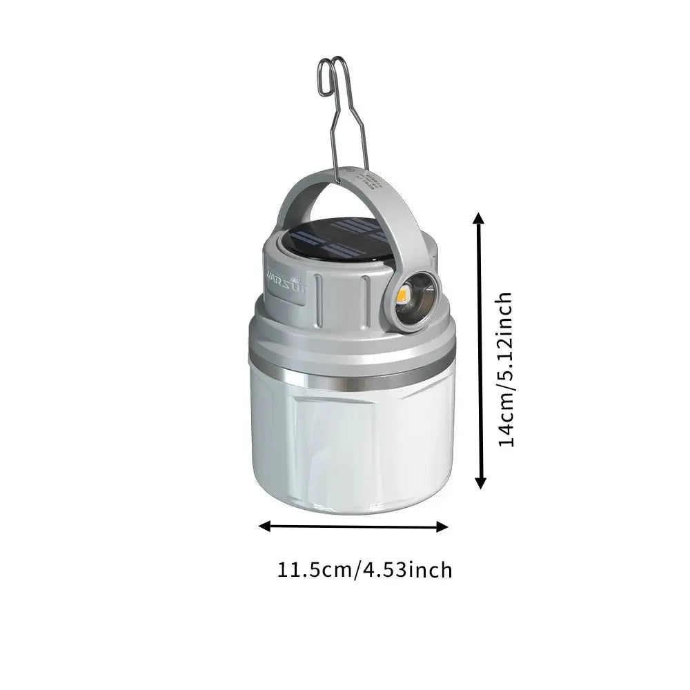 Warsun Outdoor 1100 Lumen Long Endurance Led Solar Powerful Rechargeable Camping Lamp Light with Outdoor Sports - Suncollections