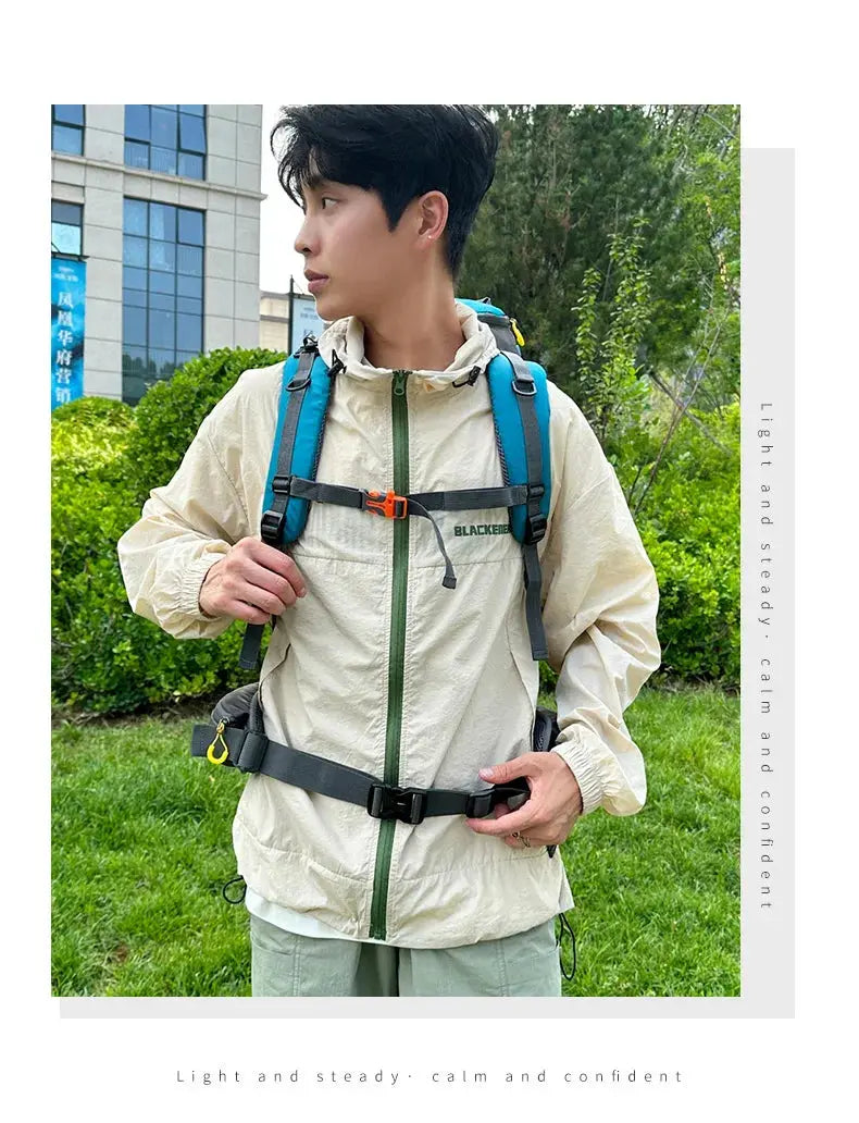 70L Camping Backpack Large Capacity Hiking Travel Outdoor Sports Waterproof Trekking Climbing Mountaineering Double Shoulder Bag - Suncollections