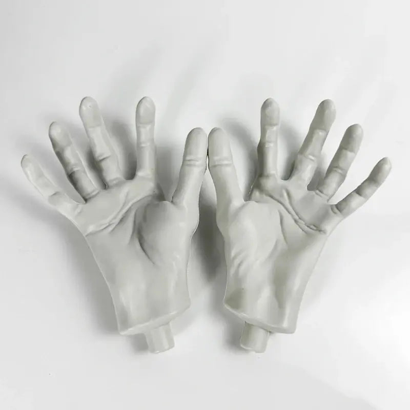 2Pcs Halloween Fake Skeleton Hands Plastic Human Hand Halloween Party Home Indoor Outdoor Decoration Haunted House Horror Props Suncollections