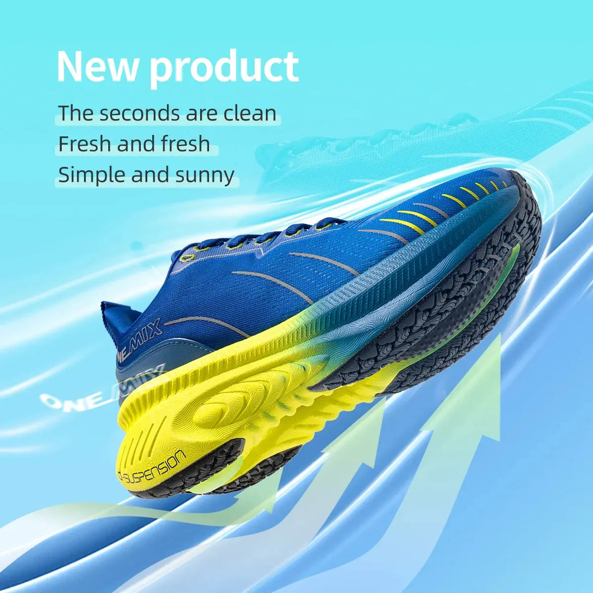 ONEMIX Running Shoes for Men Outdoor Fitness Sport Shoes Anti-skid Cushioning Ultra-Light Support Comfort Man Trainers Sneakers Suncollections