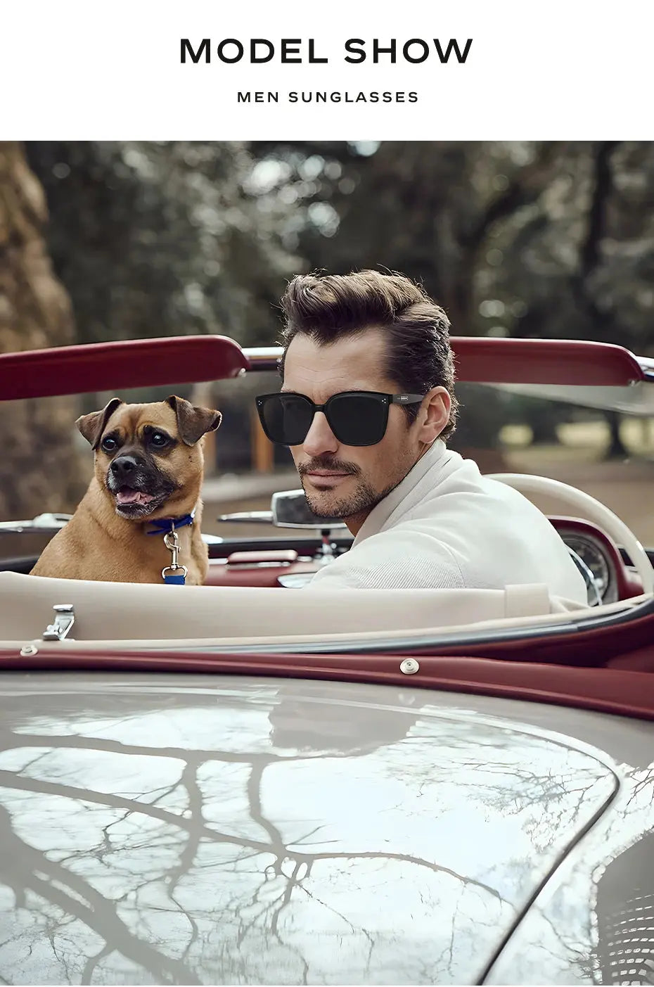 CAPONI HD Polarized Men Sunglasses Outdoor High Quality Acetate Driver Sun Glasses UV400 Protect Outdoor Square Shade CP23009 - Suncollections