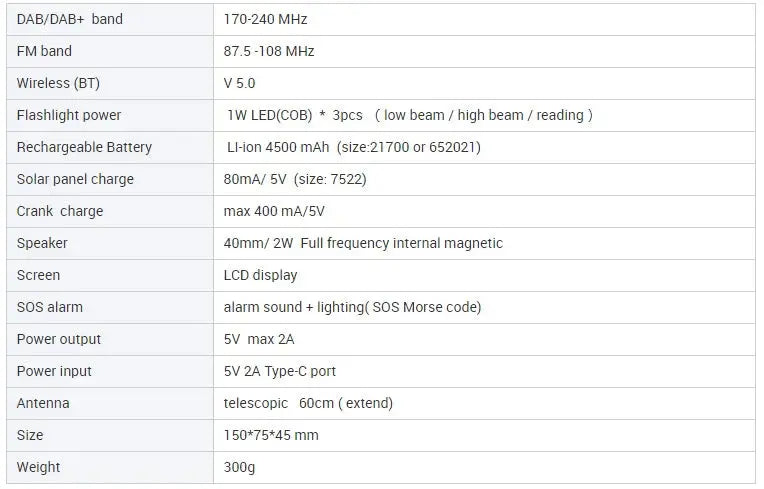 DAB/FM Bluetooth Emergency Radio Portable Solar Radio Receiver Hand Crank Dynamo Outdoor Radio Camping Speaker with Flashlight - Suncollections