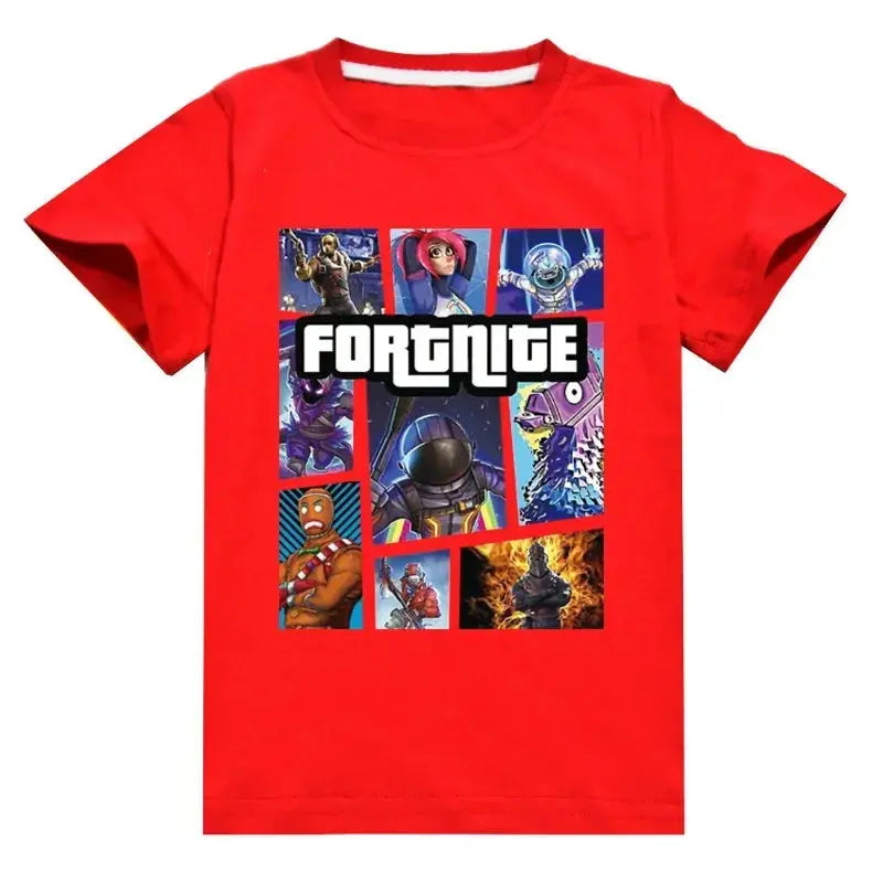 Fortnite T-Shirt Summer Cartoon Children Short Sleeve T-Shirt for Boys Girls Kids TShirt Clothing Print Clothes - Suncollections