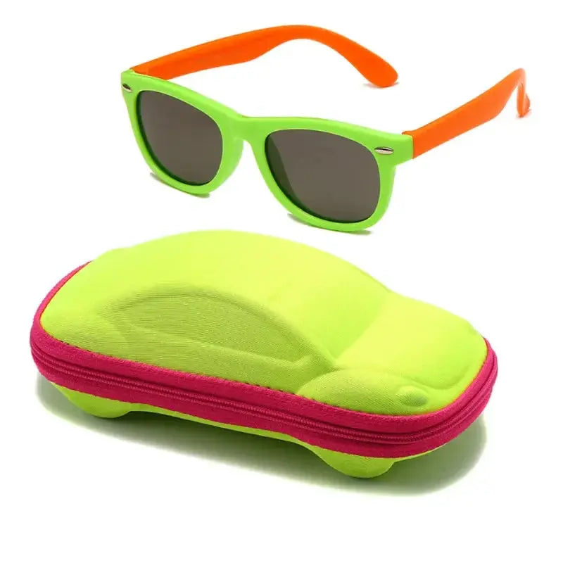 Kids Silicone Round Sunglasses Classic UV400 Eyewear for Boys Girls Computer Goggles Children Sunglasses UV Protection Eyewear - Suncollections