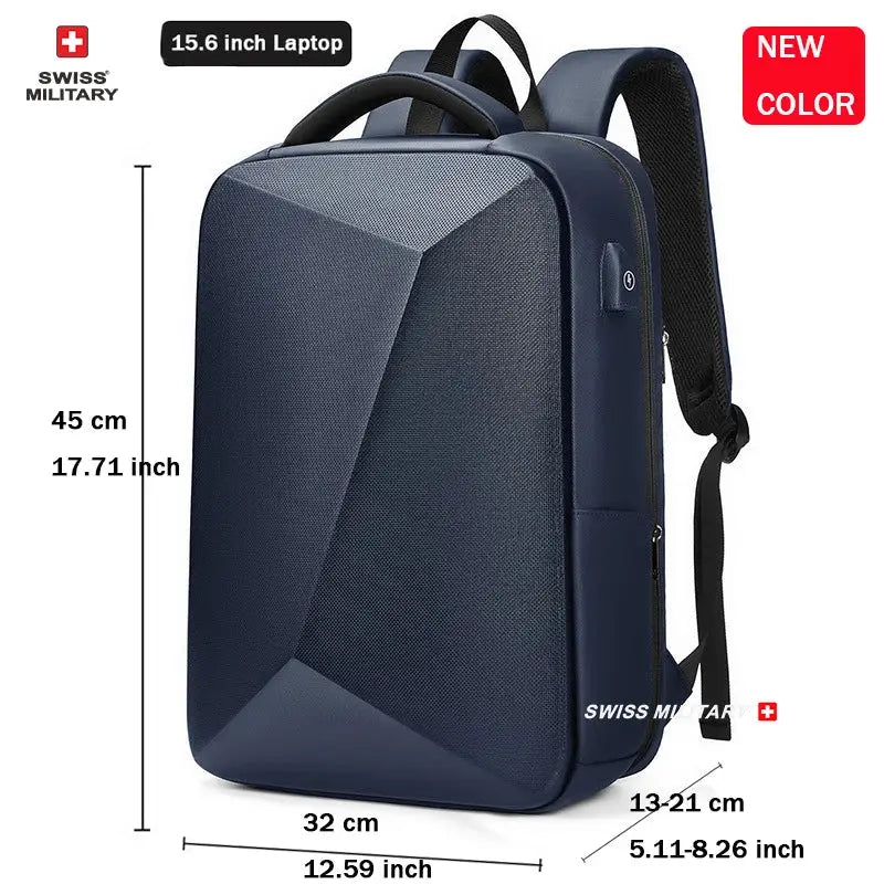 Swiss Military Brand Laptop Backpack Anti-theft Waterproof Casual Backpack USB Charging Men Business Travel Bag Backpack Mochila - Suncollections
