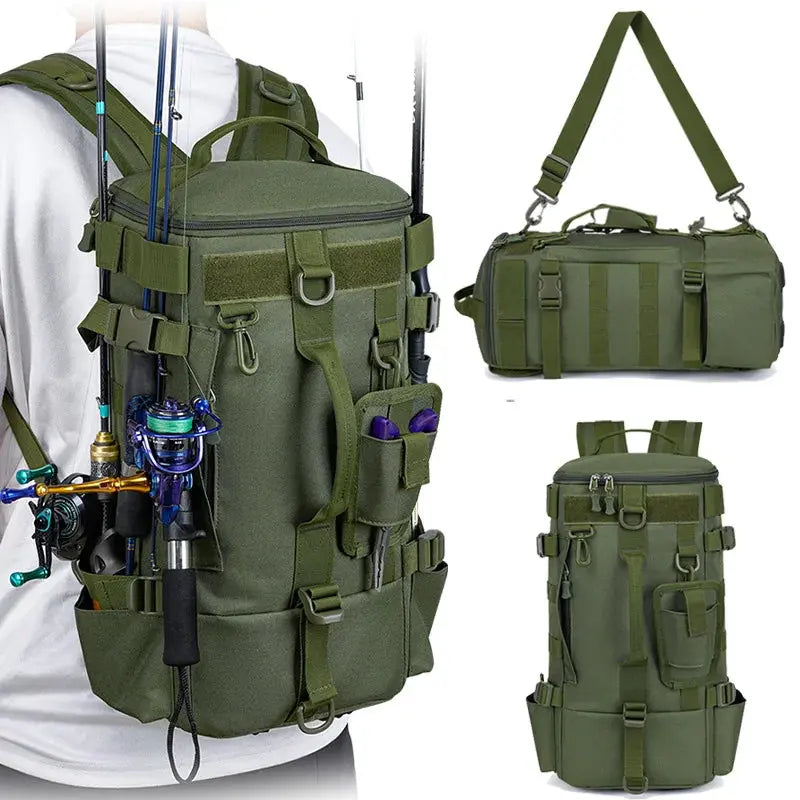 Fishing Backpack Tackle Bag with Rod Holders - Suncollections