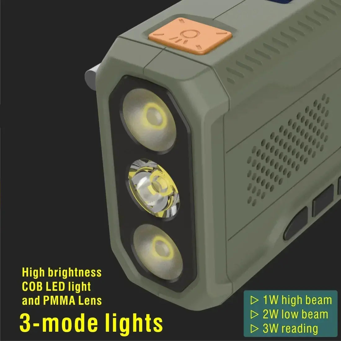 DAB/FM Bluetooth Emergency Radio Portable Solar Radio Receiver Hand Crank Dynamo Outdoor Radio Camping Speaker with Flashlight - Suncollections