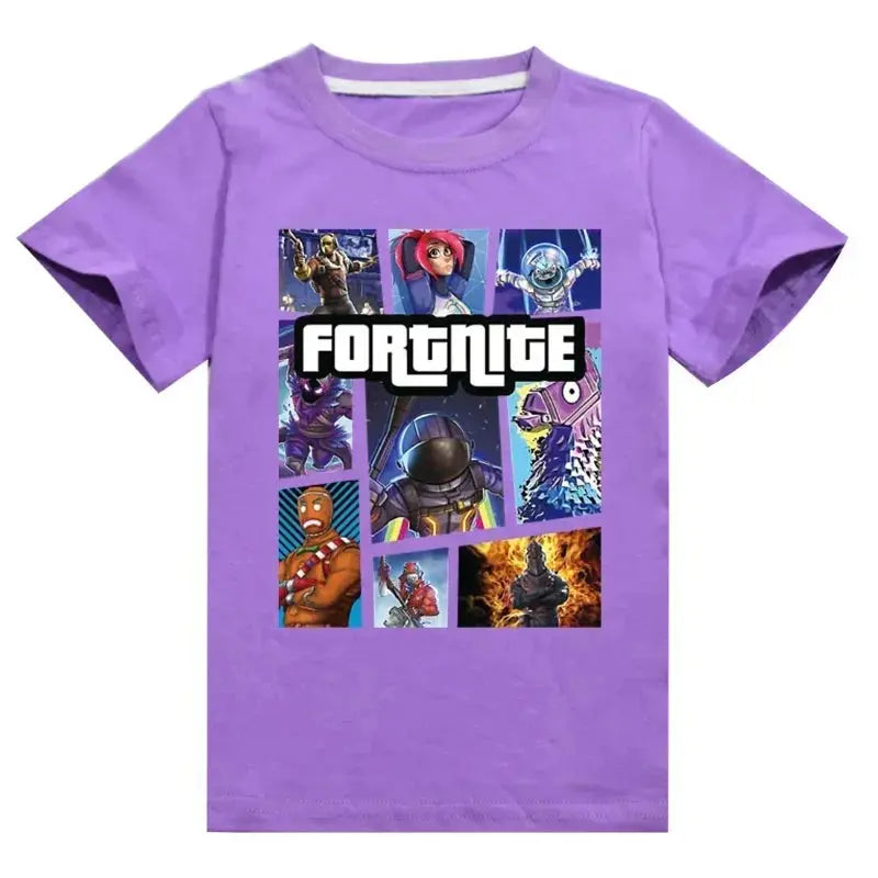 Fortnite T-Shirt Summer Cartoon Children Short Sleeve T-Shirt for Boys Girls Kids TShirt Clothing Print Clothes - Suncollections