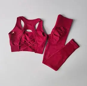 2PCS Sports Bra Women's Set Professional Fitness Tank Top Bra - Suncollections