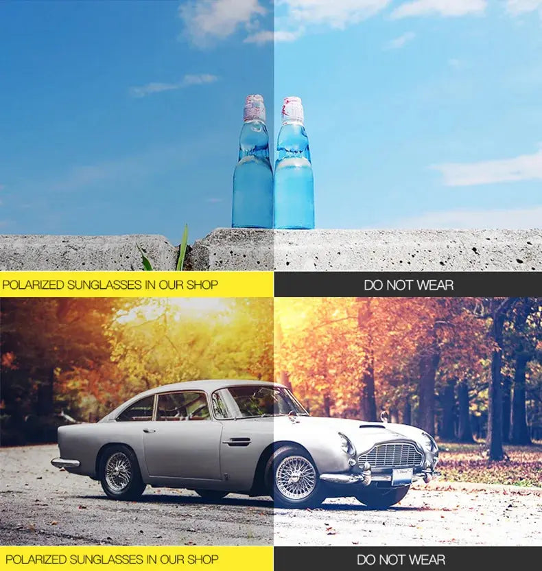 New Fashion Guy's Sun Glasses Polarized Sunglasses Men Classic Design Mirror Square Ladies Sun Glasses Women - Suncollections