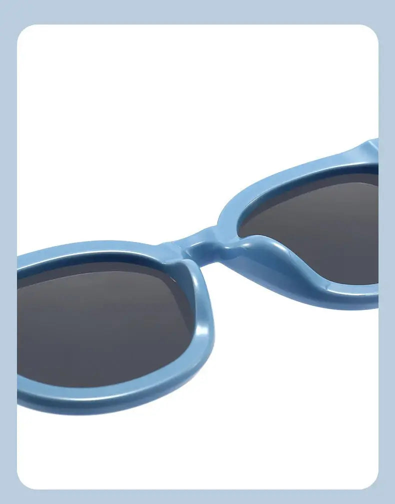 3-12 Years Kids Polarized Sunglasses Boys' Cool Girls Soft TPEE Frame Cat Eye Design Fashion Sun UV400 Protection Oval Glasses - Suncollections