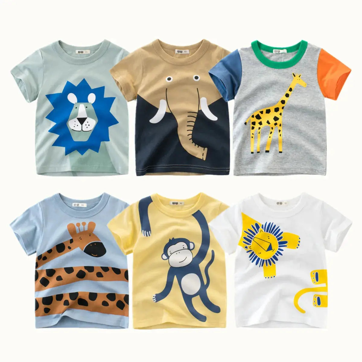 2024 Summer Girls Boys Solid T-Shirts Clothes 100% Pure Cotton Short Sleeve Yellow Red Green Kids UnderShirt Bottomming Clothing - Suncollections