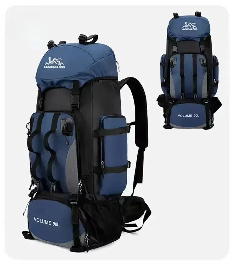90L Waterproof Hiking Camping Backpack Trekking Bag Rucksack Large Capacity Travel Outdoor Sports Bags Camping Equipments - Suncollections