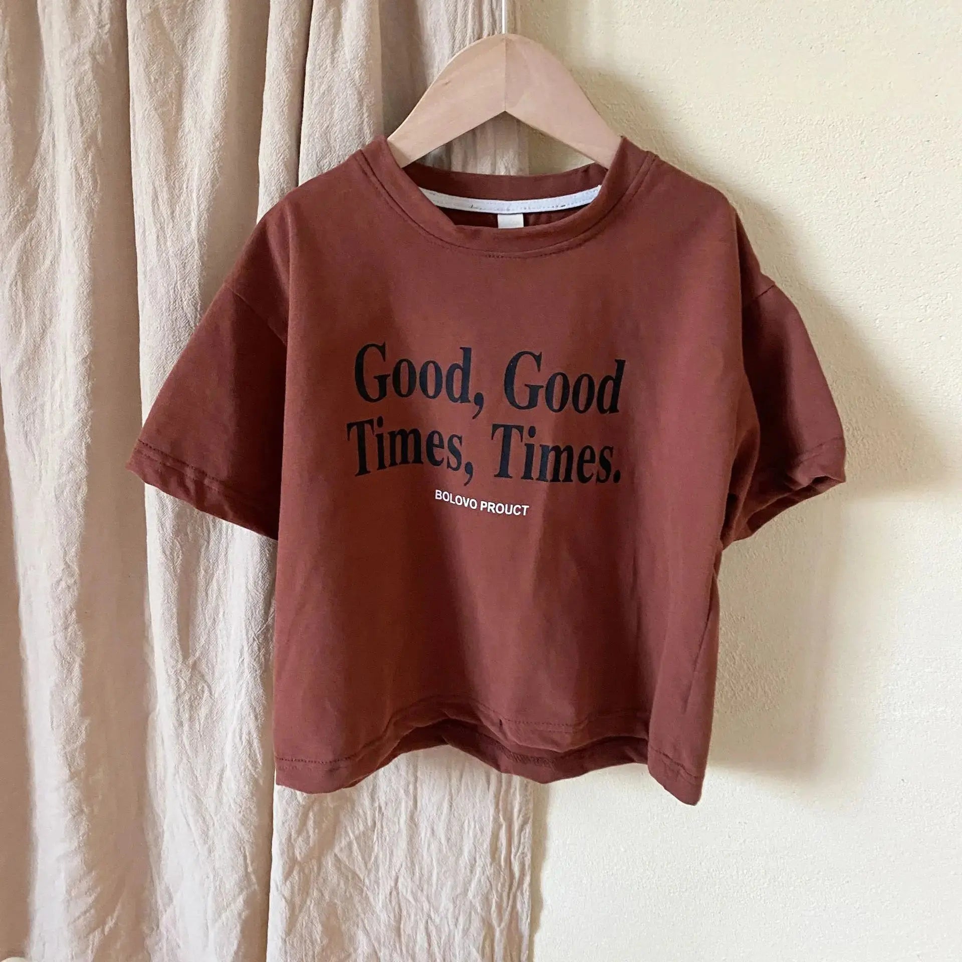 2024 Summer Fashion Loose Girl Children Letter Print T-shirt Boy Baby Cotton Short Sleeve Tees Kid Casual Tops Toddler Clothes - Suncollections