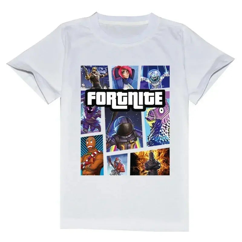 Fortnite T-Shirt Summer Cartoon Children Short Sleeve T-Shirt for Boys Girls Kids TShirt Clothing Print Clothes - Suncollections