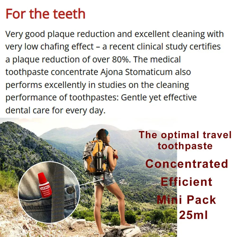 Ajona Stomaticum Concentrated Toothpaste 25ml German Natural Without Fluor No Fluoride - Suncollections