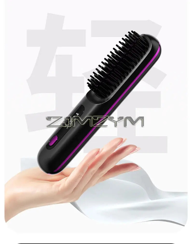 Wireless Hair Straighter Portable Flat Hair Straightener With LCD Screen Digital Display Straight & Curly Hair Hairdressing Tool Suncollections
