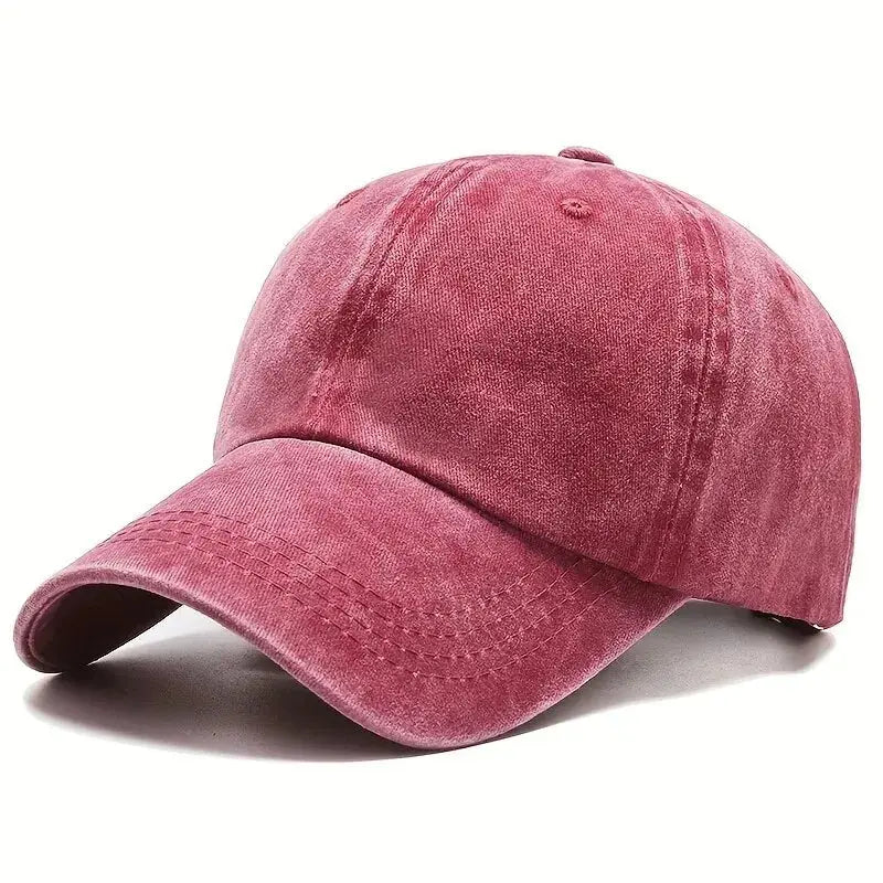 Men Women Unisex Baseball Cap Adjustable Solid Color Casual Hat Stretchy Fabric for Sports Secure Drawstring Closure Dad Hat - Suncollections