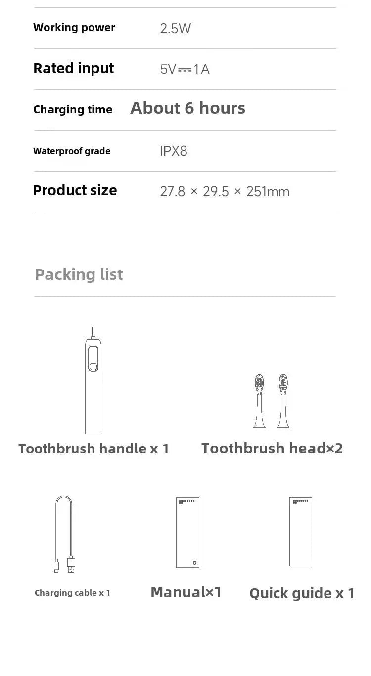 Xiaomi Mijia Sonic Sweep Vibration Electric Toothbrush Pro Intelligent Tooth Surface Recognition Digital Display Reminder - Suncollections