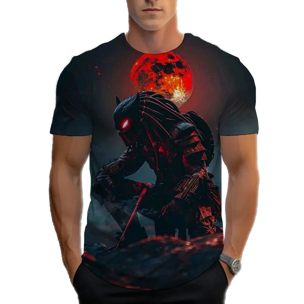 Predator Graphic T Shirt For Men Fashion Streetwear Hip Hop 3d Printed Horror Movie Alien T-shirt Summer Casual Womens Clothing - Suncollections