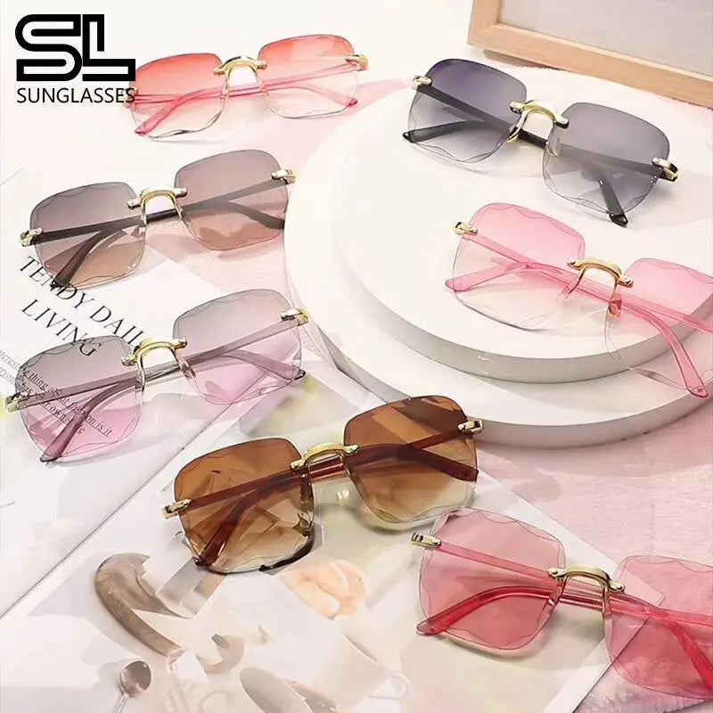 Square Frameless Classic Gradient Women Sunglasses - Suncollections
