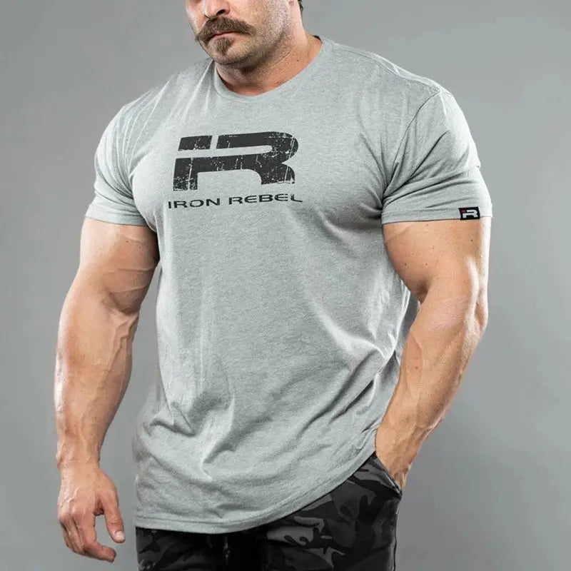 New Sports T-shirt Men's and Women's Loose Round Neck Casual American Printed High Quality Cotton Fitness Jacket Short Sleeve Suncollections