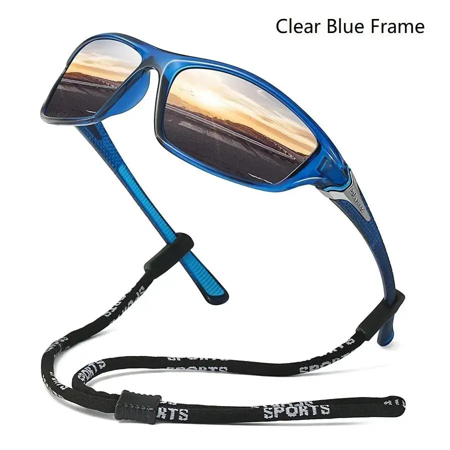 Men And Women Outdoor Sports Polarized Sunglasses With Chain Cycling Climbing Skiing Fishing Vintage Sun Glasses UV400 Eyewear - Suncollections
