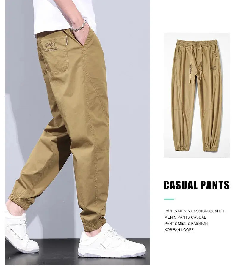 Spring Summer New Style Elastic Waist Casual Pants for Men Suncollections